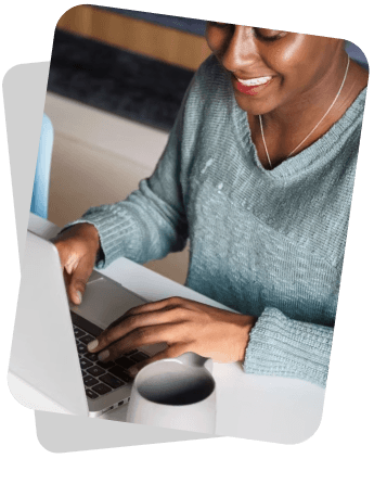 student with a computer